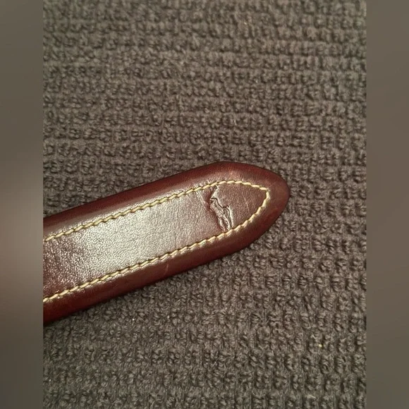 Polo Ralph Lauren Brown Saddle Leather Belt Size 34 - Picture 7 of 7